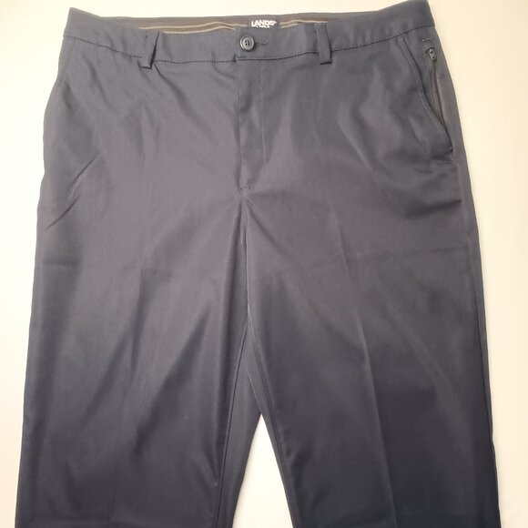 Lands End Active Performance Chino Pants Size 16 High Rise Straight Leg Navy - Picture 2 of 9